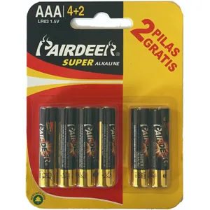 Pack de 6 Pilas Alcalinas AAA 1.5v pn: AAA 1.5V X 6/BLISTER