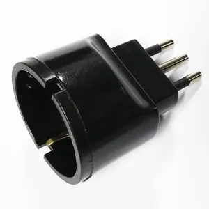 Adaptador enchufe SHUKO 10 A – 250V – 220W negro pn: 93PT0N1293