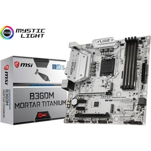 Tarjeta Madre B360M MORTAR TITANIUM INTEL MATX MB 2PC  pn B360M MORTAR TITANIUM