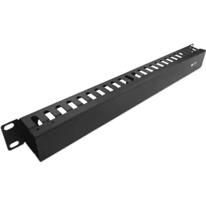 Ordenador de cables 19" 1U metálico horizontal negro esmaltado pn: PCRCODU1UC