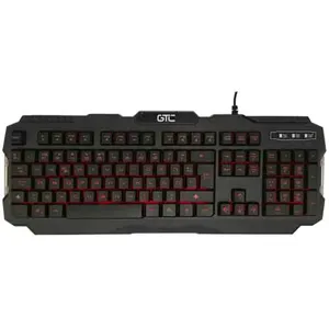 Teclado RGB Retroluminado Negro Ergonometrico pn.KGG-005