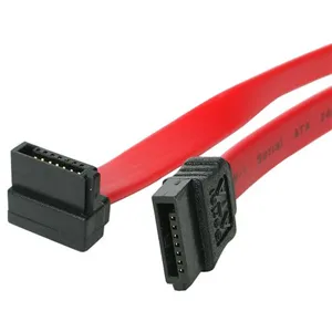 Cable SATA 0,45m Acodado en Ángulo Recto - Rojo pn.SATA18RA1