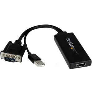 Adaptador Activo VGA a HDMI con audio y alimentación USB pn.VGA2HDU