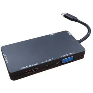 Adaptador multipuerto USB a tipo C ( 1xUSB 3.0 , 1xHDMI 4K , 1xDVI 1080p, 1xVGA, 1xaudio 3,5mm , 1x USB tipo C hembra pn.UL-C5P