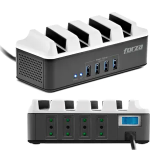 Estación de carga protector de sobretensión  con 4 USB/4 tomas nacionales pn.FSP-4402USB-C