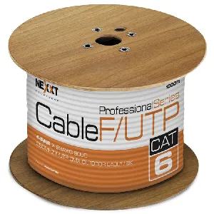 Rollo cable F/UTP Outdoor Cable 4 Pairs Cat6 BK Blindado CMX Type pn PCGUCC6FTBK