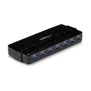 Hub de Sobremesa con Adaptador de Alimentación - Concentrador Ladrón USB 3.0 de 7 Puertos - ST7300USB3B