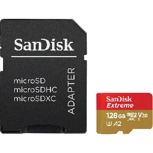Memoria Extreme 128gb microSD w/SD adpt C10 U3 V30 A2 160mb - SDSQXA1-128G-GN6MA