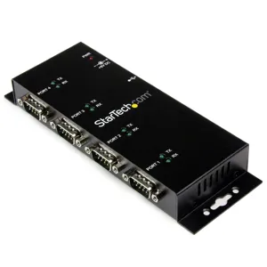 Hub Concentrador Adaptador USB a Serial RS232 DB9 4 Puertos # Riel DIN Industrial Montaje en Pared - ICUSB2324I