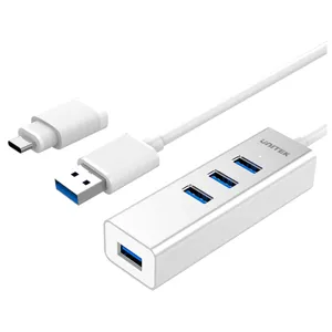 Hub USB 3.0 de 4 Puertos con Adaptador USB C / Y-3082B - 0060125