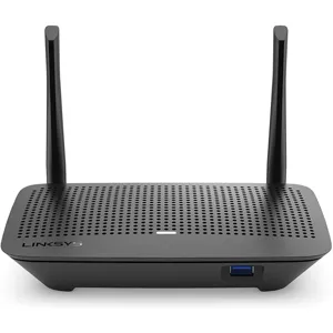 Router inalámbrico Smart Wi-Fi LINKSYS, 4 puertos Ethernet, Puerto USB 3.0, Doble banda, Hasta 867 Mbps, Negro - EA6350-4B
