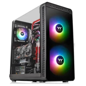 Gabinete Thermaltake View 37 ARGB Edition con Ventana RGB, Midi-Tower, EATX/Micro-ATX/Mini-ITX, USB 3.1, sin Fuente, Negro - CA-1J7-00M1WN-04