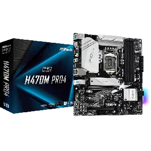 Tarjeta Madre H470M PRO4 micro ATX Intel S1200 10a GEN pn: H470M PRO4