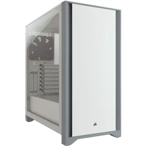 GABINETE CORSAIR 4000D, MID TOWER, BLANCO, 7 SLOT, 3X 2.5", 2X 3.5", TAPA DE CRISTAL TEMPLADO -CC-9011199-WW