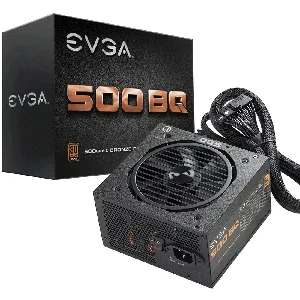 Fuente de Poder EVGA 500 BQ, 80+ Bronze 500W, Semi Modular, FDB Fan - 110-BQ-0500-K1