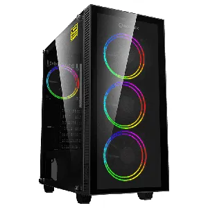 GABINETE GAMEMAX Midi ATX, NEGRO RGB VIDRIO TEMPLADO MID TOWER - Draco XD