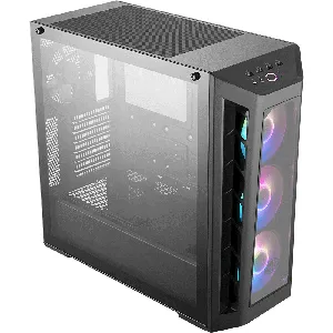 Gabiente Cooler Master MasterBox MB530P ATX Mid-Tower 3 paneles de vidrio templado, 3 ventiladores ARGB de 4.724 in, malla frontal e iluminación ARGB - MCB-B530P-KHNN-S01