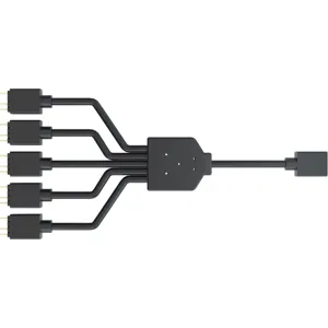 Cable Splitter Cooler Master ARG, 3 pines, 1 a 5 ARGB, Compatible Asus MSI, Gigabyte y Asrock  - MFX-AWHN-1NNN5-R1