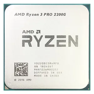CPU AMD Ryzen 3 Pro 2200G, 3.5 GHz (hasta 3.7 GHz) con gráficos Radeon Vega 8, Socket AM4, Quad-Core, 65W. Bulk SOLO ARMADO - YD220BC5FBMPK