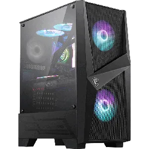 Gabinete Gamer MSI MAG FORGE 100R, Vidrio Templado, Malla Frontal, 2x Fan RGB, Mid Tower ATX  - MSIMAGFORGE100R