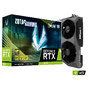 Tarjeta de Video Zotac GeForce RTX 3070 Twin Edge OC, 8GB GDDR6, 256-bit, 14 Gbps, PCIE 4.0 - ZT-A30700H-10P
