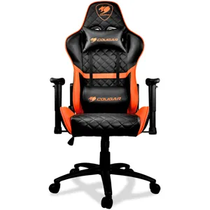 Silla Gamer Profesional Cougar Armor One, Reclinamiento de 180º,2D, Hasta 120Kg, Negro/Naranja  - 3MARONXB DDN22