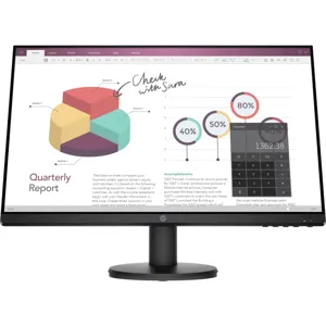 Monitor 23.8'' HP P24v G4, Panel IPS, FHD (1920x1080), 5ms, VGA, HDMI, Vesa, Color negro - 9TT78AA