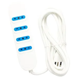 Alargador 4 Tomas 5 Metros Color Blanco - I160ACA22519B