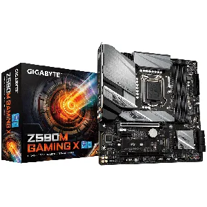 Placa madre Z590M GAMING X LGA1200 PCIe 4.0 M.2, USB 3.2 Gen2 TYPE-C® , RGB FUSION 2.0, Q-Flash Plus  - Z590MGAMINGX