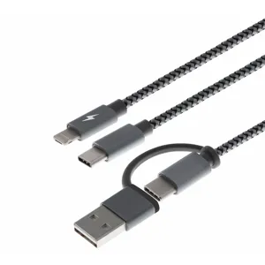 Cable Multicargas 5 en 1 MicroUSB USB a USBC Lightning - XTC-560