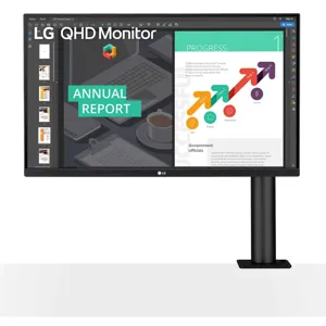 Monitor LG QHD 27'' Ergo IPS con USB Tipo-C™, DisplayPort, 2x HDMI - 27QN880-B.AWH