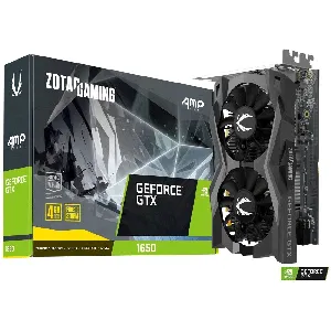 Tarjeta de video Zotac GeForce GTX 1650 AMP Core, 4GB, GDDR6, 128-Bit, HDMI - ZT-T16520J-10L