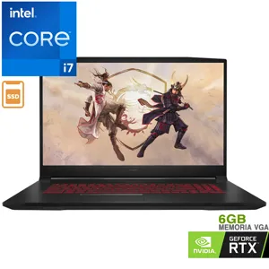 Notebook Gamer Katana GF76 i7-11800H 16GB 512GB M.2 GeForce RTX 3060 6GB 17.3" 144Hz Win10 pn Katana GF76 11UE-074CL