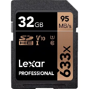 Memoria SD Lexar Profesional 32gb Clase 10 633X - LSD32GB
