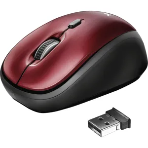 Mouse Inalambrico Yvi Trust Rojo - 19522