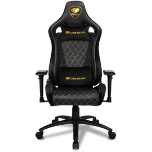 Silla Gamer Cougar Armor S Royal Reclinable 180° Reposabrazos 4D hasta 120kg Negro/Dorado - 3MASRNXB.0001 B0422