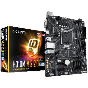 Placa Madre GigaByte H310M M.2 2.0, Socket LGA1151v2, DDR4 2133/2666MHz, M.2 x2, Micro ATX - H310MM.22.0