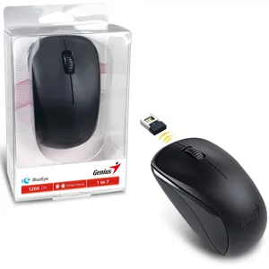 Mouse Genius inalámbrico NX 7000 NEW PACKAGE, BlueEye, Black, 1200 DPI, 2,4Ghz - 31030016400
