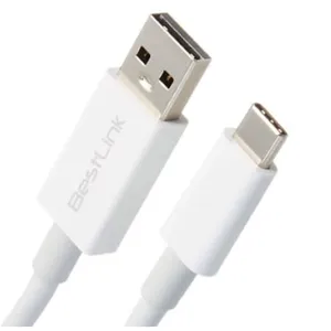 Cable de carga USB tipo C carga rápida de 2,4amp, color blanco , 1 mt / BL-CH0600W - 0300419