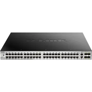 Switch 54-Port Lite Layer 3 Stackable Managed Gigabit PoE Switch L3 Lite - Gestionado - 48 X 10/100/1000 (Poe+) + 2 X 10GB Ethernet + 4 X 10 Gigabit SFP+ - PoE+ (370 W)  - DGS-3130-54PS