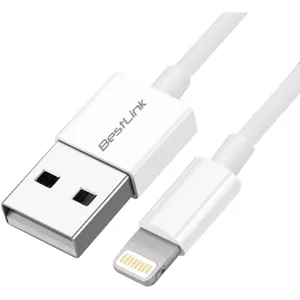 Cable Lightning 1 mts para iPhone 5, iPad, iPad mini, iPod color blanco - 0300244
