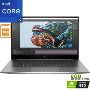 Notebook HP ZBook Studio G8, i9-11900H, Ram 32GB, SSD 1TB, RTX A3000, LED 15.6" UHD,  W10Pro - 58T61LA#ABM