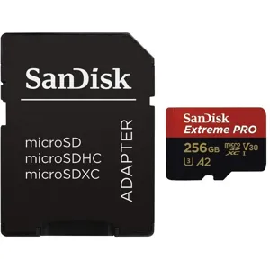 Memoria 256GB microSD Extreme Pro UHS-I con Adaptador Class10 A2 - SDSQXCZ-256G-GN6MA