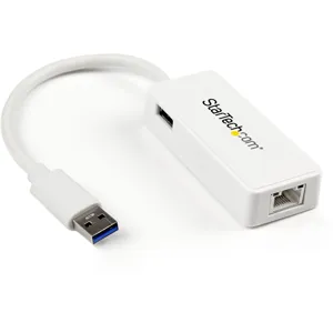 Adaptador Blanco Red USB 3.0 Gigabit Ethernet Adapter NIC w/ USB Port USB 3.0 NIC 10/100/1000 Mbp  - USB31000SPTW