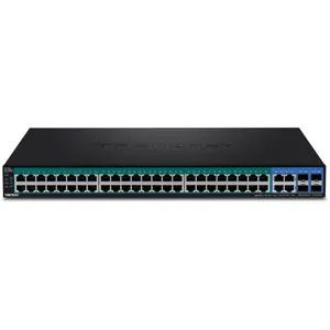 Switch TRENDnet TPE 5240WS  smart - 48 x 10/100/1000 PoE+ + 4 x combo Gigabit SFP - desktop rack-mo - TPE-5240WS