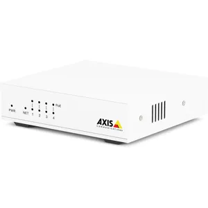 Switch Axis D8004, 4 Puertos 10/100 Mbps, PoE 60W, Plug & Play, No Administrable - 02101-004