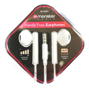 Audifono Alambrico Manos libre M19 Blanco Monster Audio - 27MXXM19WT