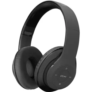 Audifono Microfono Bluetooth Diseño Pegable Color Negro - KHS-628BK