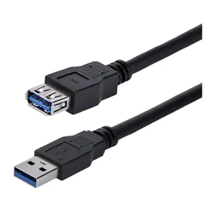 Cable Extensión Alargador USB 3.0 1mts SuperSpeed  Macho a Hembra USB A  Extensor - Negro -USB3SEXT1MBK