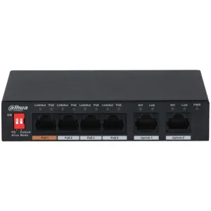 Switch de escritorio no administrado de 6 puertos a 10/100 Mbps con 4 puertos PoE - PFS3006-4ET-60
